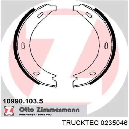 Тормозные колодки стояночного тормоза Trucktec 0235046 цена, от 16.33 USD