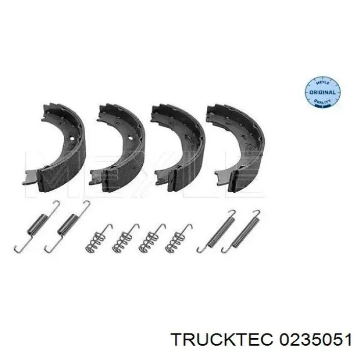 Juego de zapatas de frenos, freno de estacionamiento 0235051 Trucktec