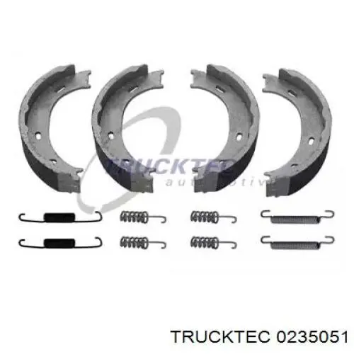 Купить 0235051 Trucktec Колодки ручника/стояночного тормоза