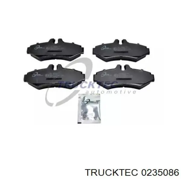 Задние тормозные колодки 0235086 Trucktec