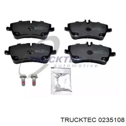 0235108 Trucktec колодки тормозные передние дисковые