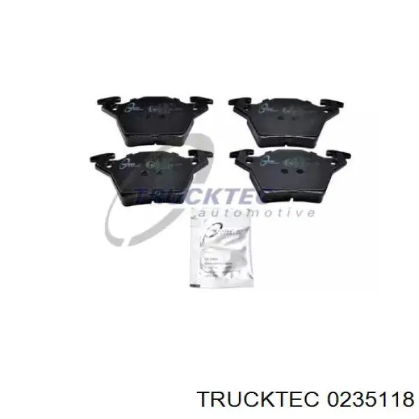 Задние тормозные колодки 0235118 Trucktec