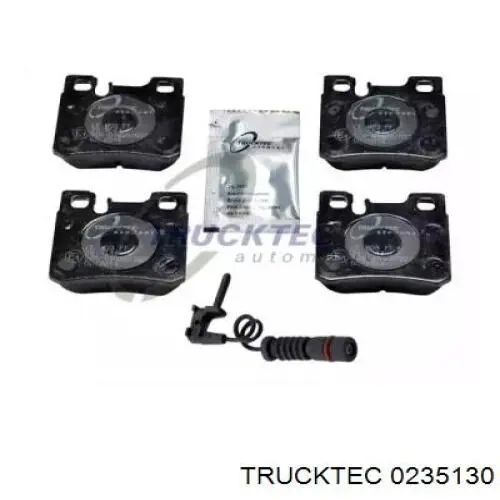 0235130 Trucktec колодки тормозные задние дисковые