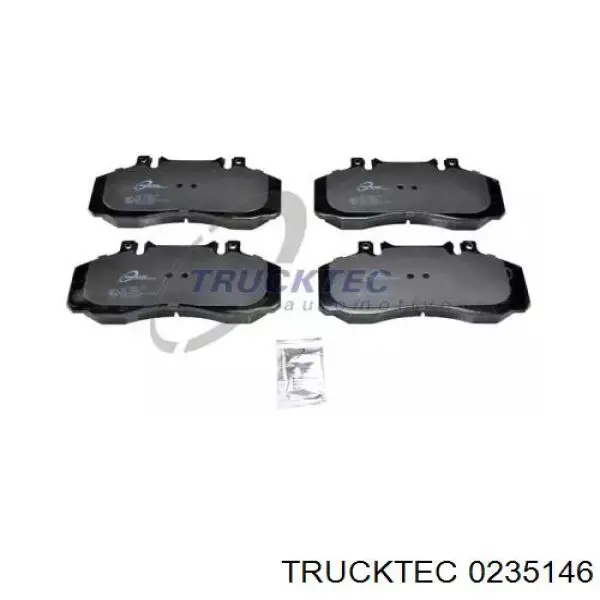 Задние тормозные колодки 0235146 Trucktec