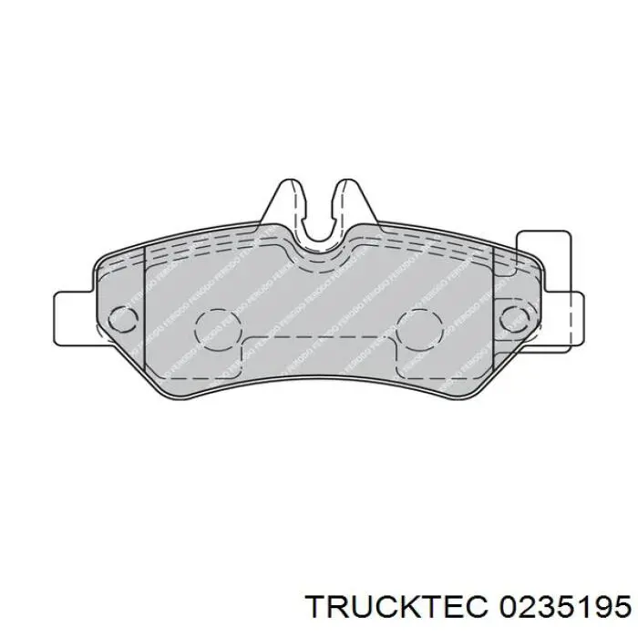 Купить 0235195 Trucktec Колодки тормозные задние, дисковые