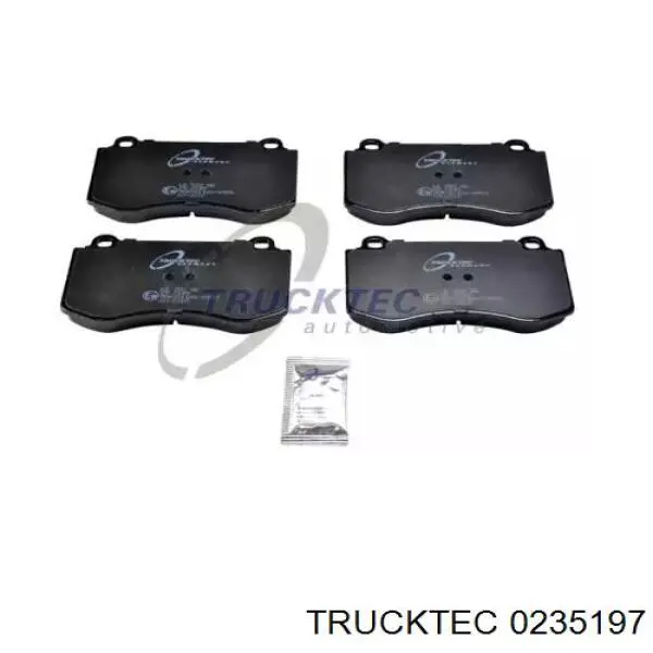 0235197 Trucktec колодки тормозные передние дисковые