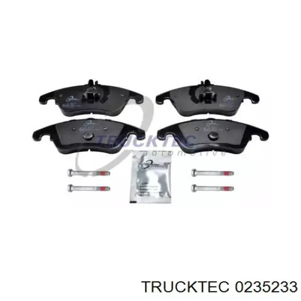 0235233 Trucktec колодки тормозные передние дисковые