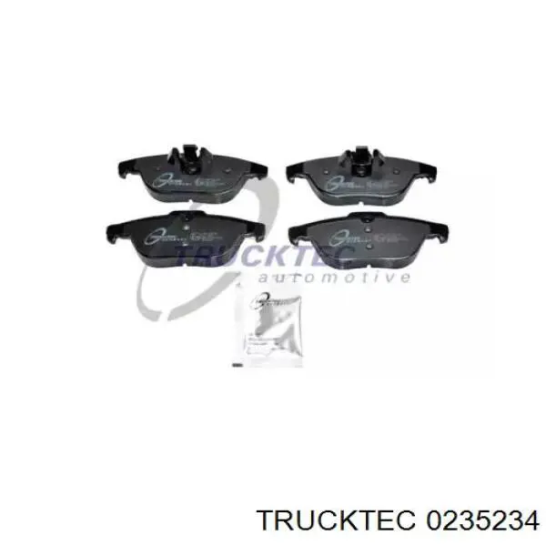 0235234 Trucktec колодки тормозные задние дисковые