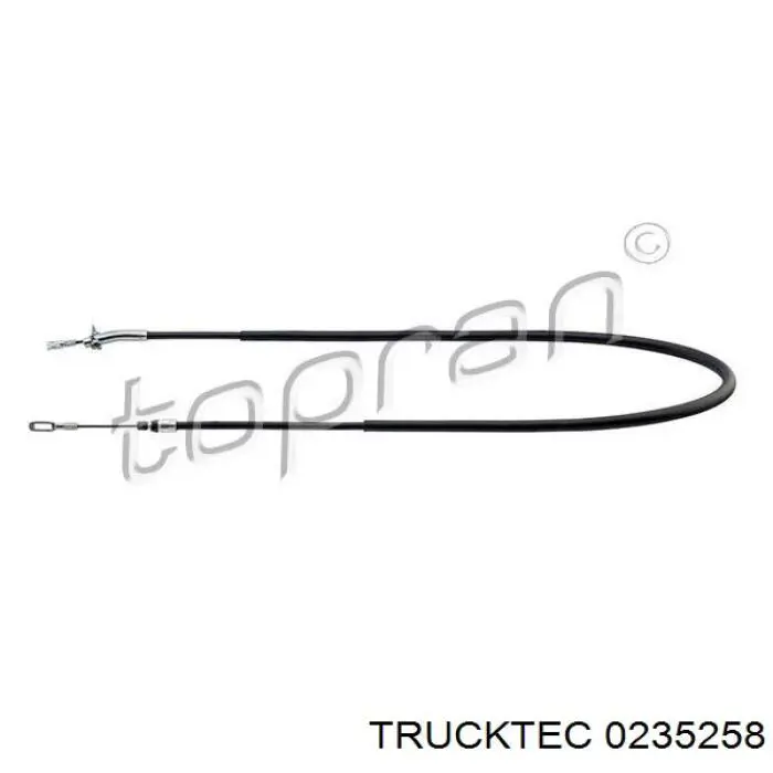 Трос ручного гальма задній, правий/лівий 0235258 Trucktec