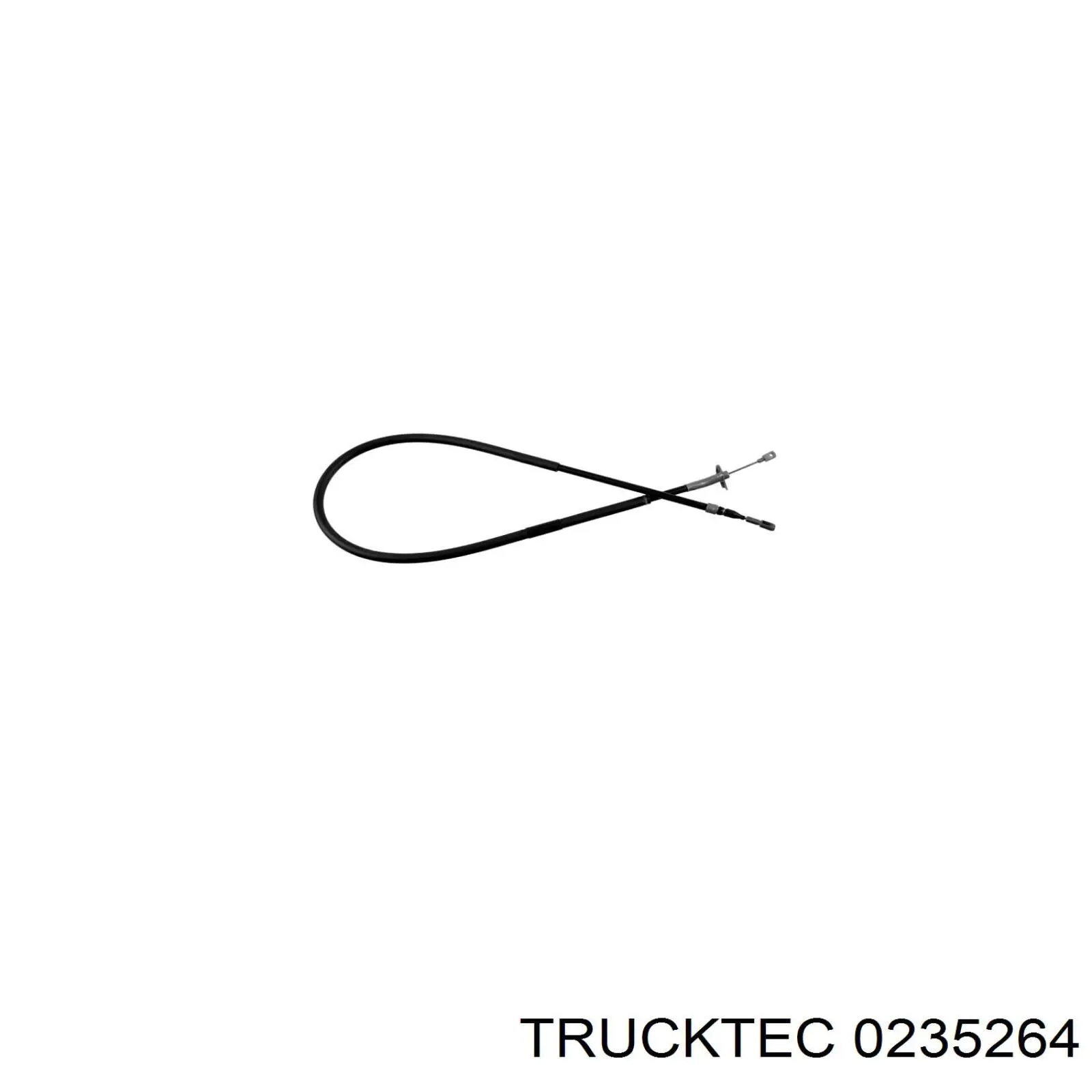 02.35.264 Trucktec трос ручного тормоза задний левый