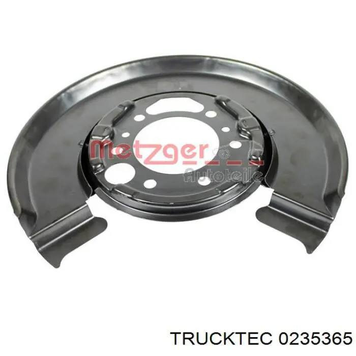 Chapa protectora contra salpicaduras, disco de freno trasero derecho 0235365 Trucktec