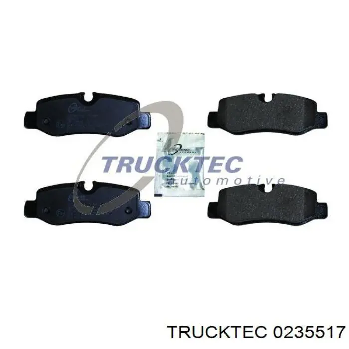 Задние тормозные колодки 0235517 Trucktec