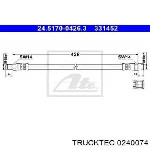 Крышка радиатора 0240074 Trucktec