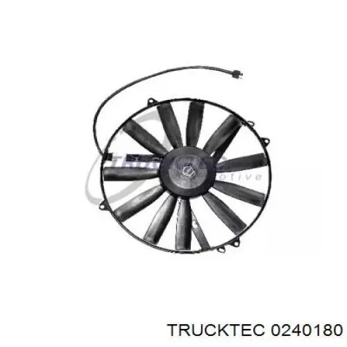 Электровентилятор кондиционера в сборе (мотор+крыльчатка) Trucktec 0240180