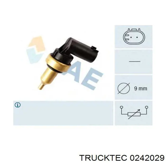 Купить 0242029 Trucktec Термодатчик охлаждающей жидкости