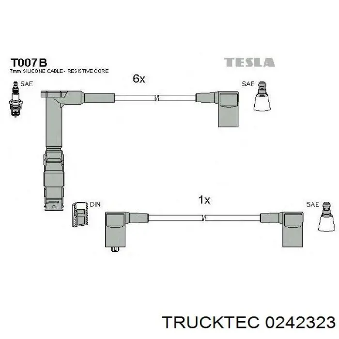 02.42.323 Trucktec наконечник свечи зажигания