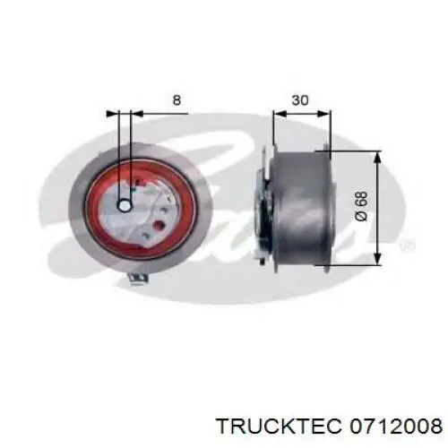 Купить 0712008 Trucktec Ролик натяжителя газораспределительного ремня