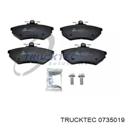 Передние тормозные колодки 0735019 Trucktec
