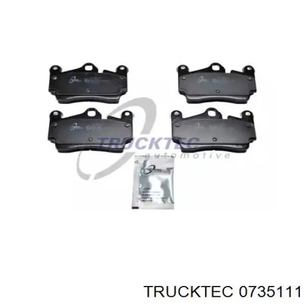 Колодки тормозные задние дисковые TRUCKTEC 0735111