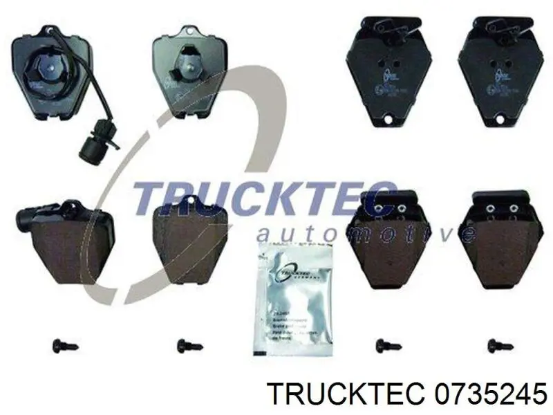 Передние тормозные колодки 0735245 Trucktec