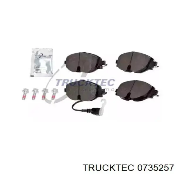 Передние тормозные колодки 0735257 Trucktec