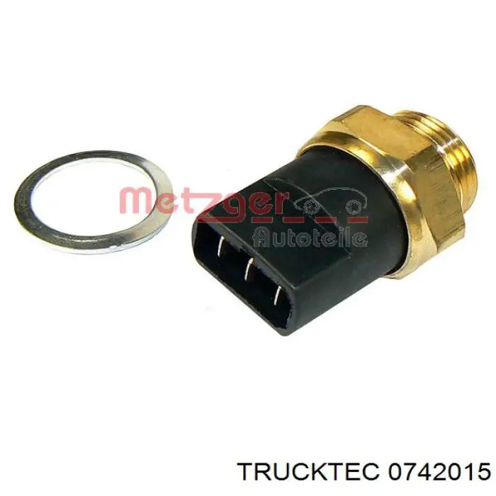 Sensor, temperatura del refrigerante (encendido el ventilador del radiador) 0742015 Trucktec