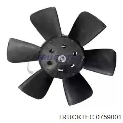 0759001 Trucktec электровентилятор охлаждения в сборе (мотор+крыльчатка)
