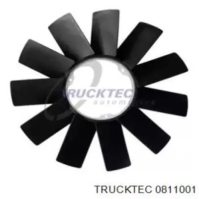 0811001 Trucktec вентилятор (крыльчатка радиатора охлаждения)