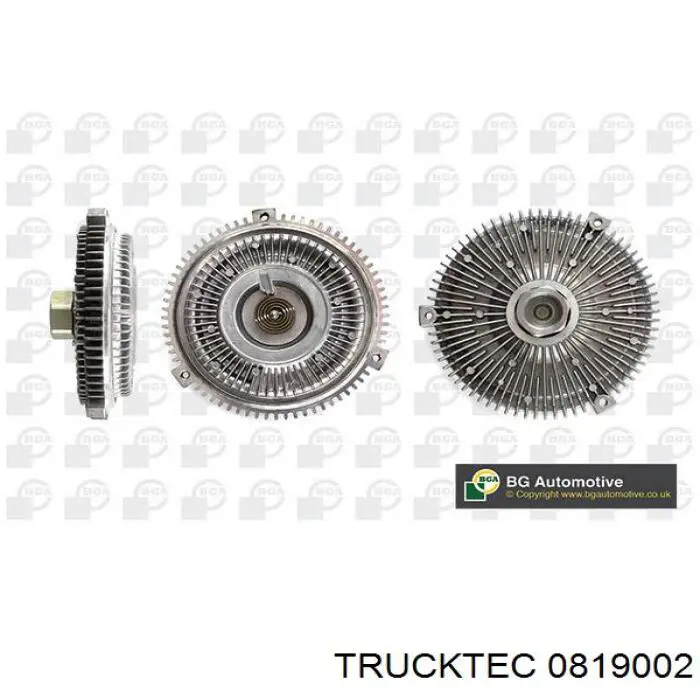 Embrague, ventilador del radiador 0819002 Trucktec