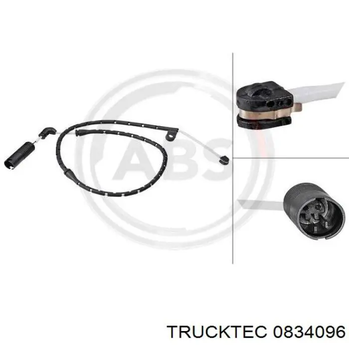 0834096 Trucktec датчик износа тормозных колодок передний