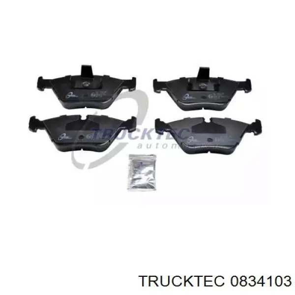 0834103 Trucktec колодки тормозные передние дисковые