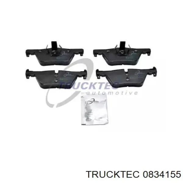 Колодки тормозные задние дисковые TRUCKTEC 0834155