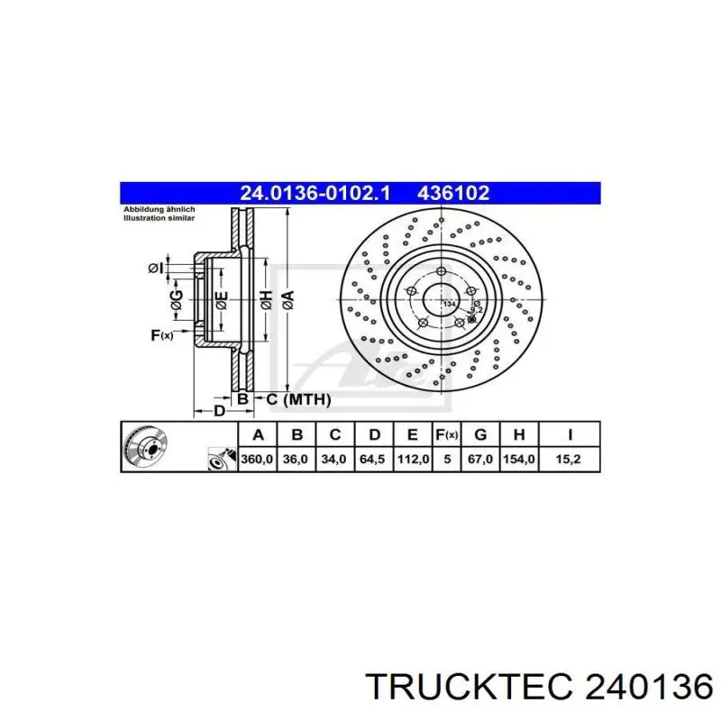 0240136 Trucktec Скоба патрубка интеркуллера