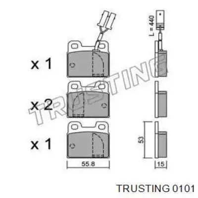 Задние тормозные колодки 0101 Trusting