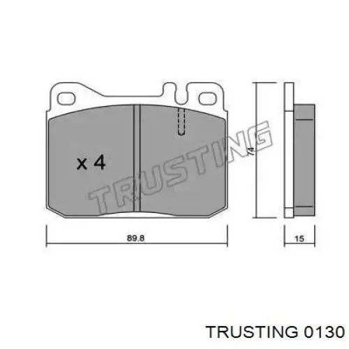 Передние тормозные колодки 0130 Trusting