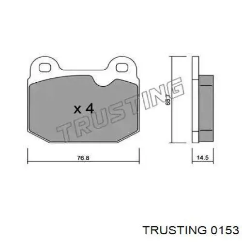 Передние тормозные колодки 0153 Trusting