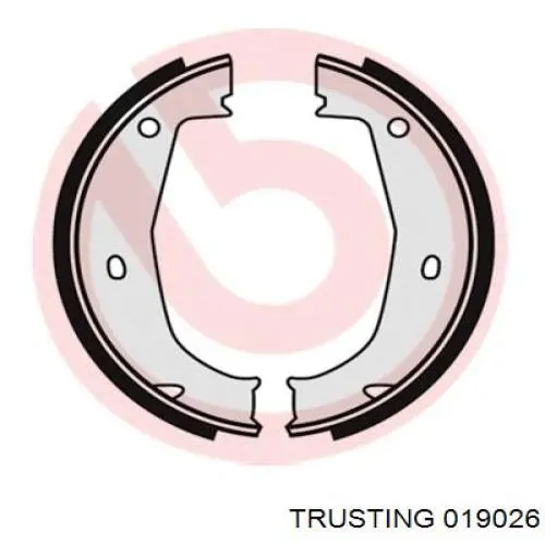 019026 Trusting колодки ручника (стояночного тормоза)