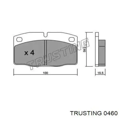 046.0 Trusting колодки тормозные передние дисковые