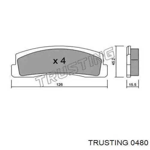 048.0 Trusting колодки тормозные передние дисковые
