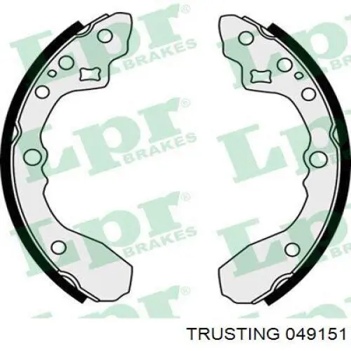 Задние барабанные колодки 049151 Trusting