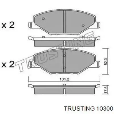 Передние тормозные колодки 10300 Trusting