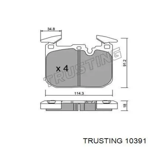 1039.1 Trusting sapatas do freio dianteiras de disco