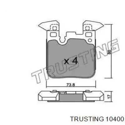 Задние тормозные колодки 10400 Trusting