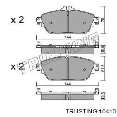 Передние тормозные колодки 10410 Trusting