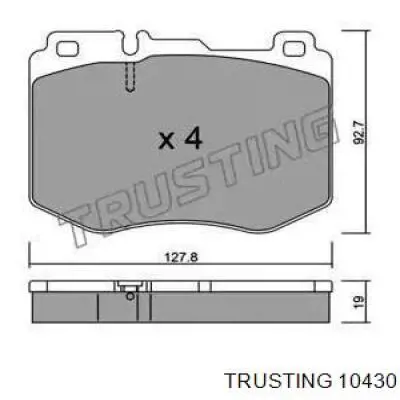 1043.0 Trusting sapatas do freio dianteiras de disco