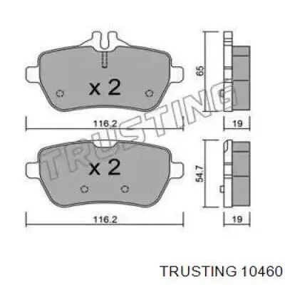 Задние тормозные колодки 10460 Trusting