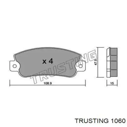 Передние тормозные колодки 1060 Trusting