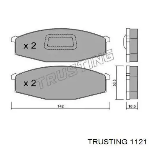 Передние тормозные колодки 1121 Trusting