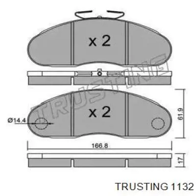 Передние тормозные колодки 1132 Trusting