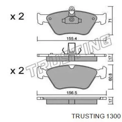 Передние тормозные колодки 1300 Trusting
